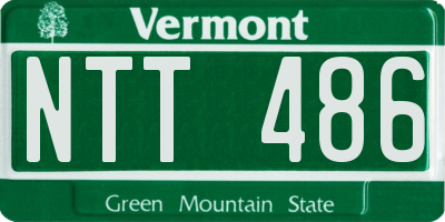 VT license plate NTT486