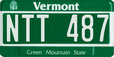 VT license plate NTT487