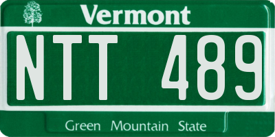VT license plate NTT489