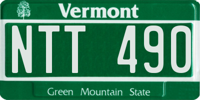 VT license plate NTT490