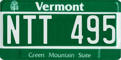 VT license plate NTT495
