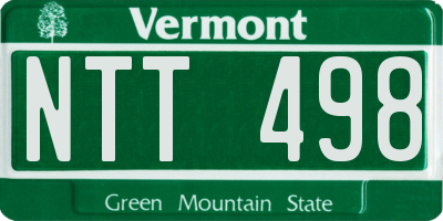 VT license plate NTT498