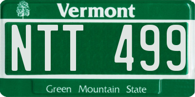 VT license plate NTT499