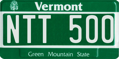 VT license plate NTT500