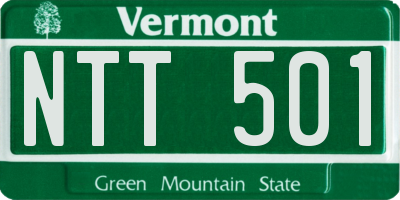 VT license plate NTT501