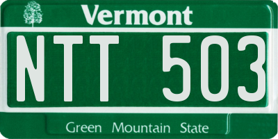 VT license plate NTT503