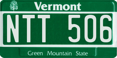 VT license plate NTT506