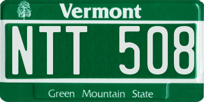 VT license plate NTT508