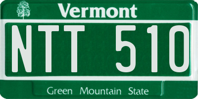 VT license plate NTT510