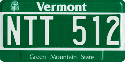 VT license plate NTT512