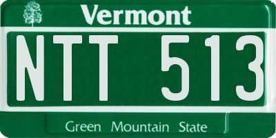 VT license plate NTT513