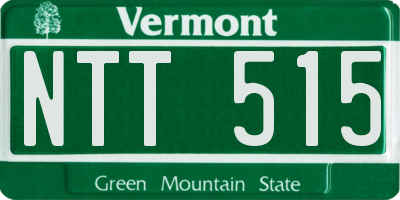VT license plate NTT515