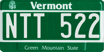 VT license plate NTT522