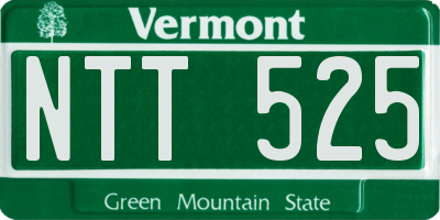 VT license plate NTT525