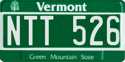 VT license plate NTT526