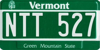 VT license plate NTT527