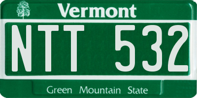 VT license plate NTT532