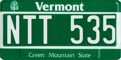VT license plate NTT535