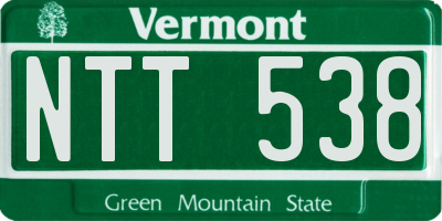 VT license plate NTT538