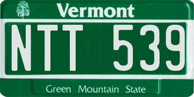 VT license plate NTT539