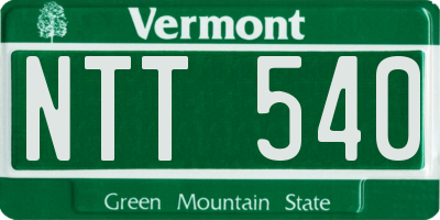 VT license plate NTT540