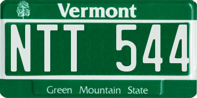 VT license plate NTT544