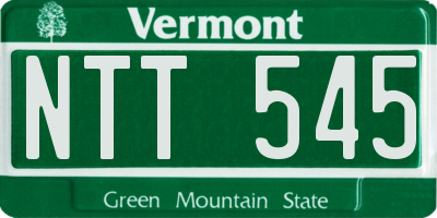 VT license plate NTT545