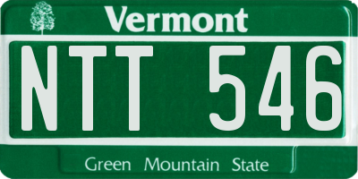 VT license plate NTT546