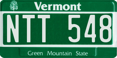 VT license plate NTT548