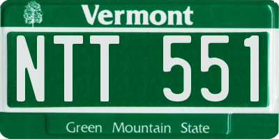 VT license plate NTT551