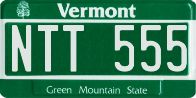 VT license plate NTT555