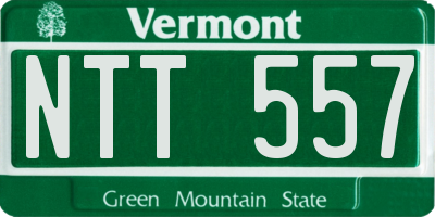 VT license plate NTT557