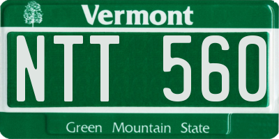 VT license plate NTT560