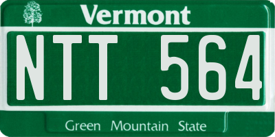 VT license plate NTT564