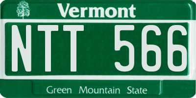 VT license plate NTT566