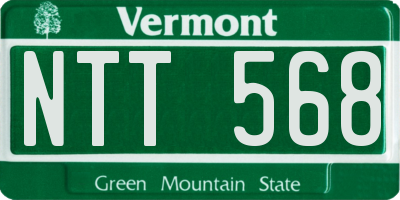 VT license plate NTT568