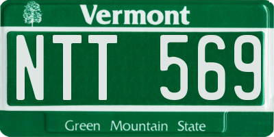 VT license plate NTT569
