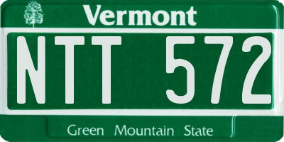 VT license plate NTT572