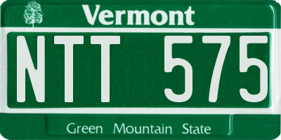 VT license plate NTT575