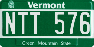 VT license plate NTT576