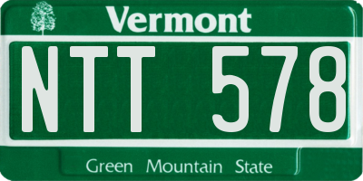 VT license plate NTT578