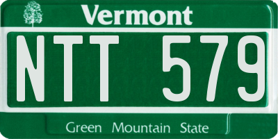 VT license plate NTT579