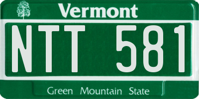 VT license plate NTT581