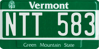 VT license plate NTT583