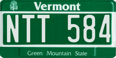 VT license plate NTT584