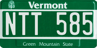 VT license plate NTT585