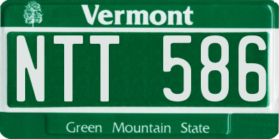 VT license plate NTT586