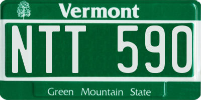 VT license plate NTT590