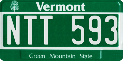VT license plate NTT593