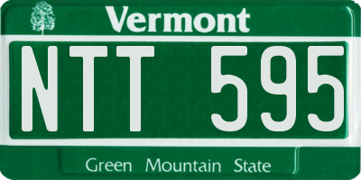 VT license plate NTT595